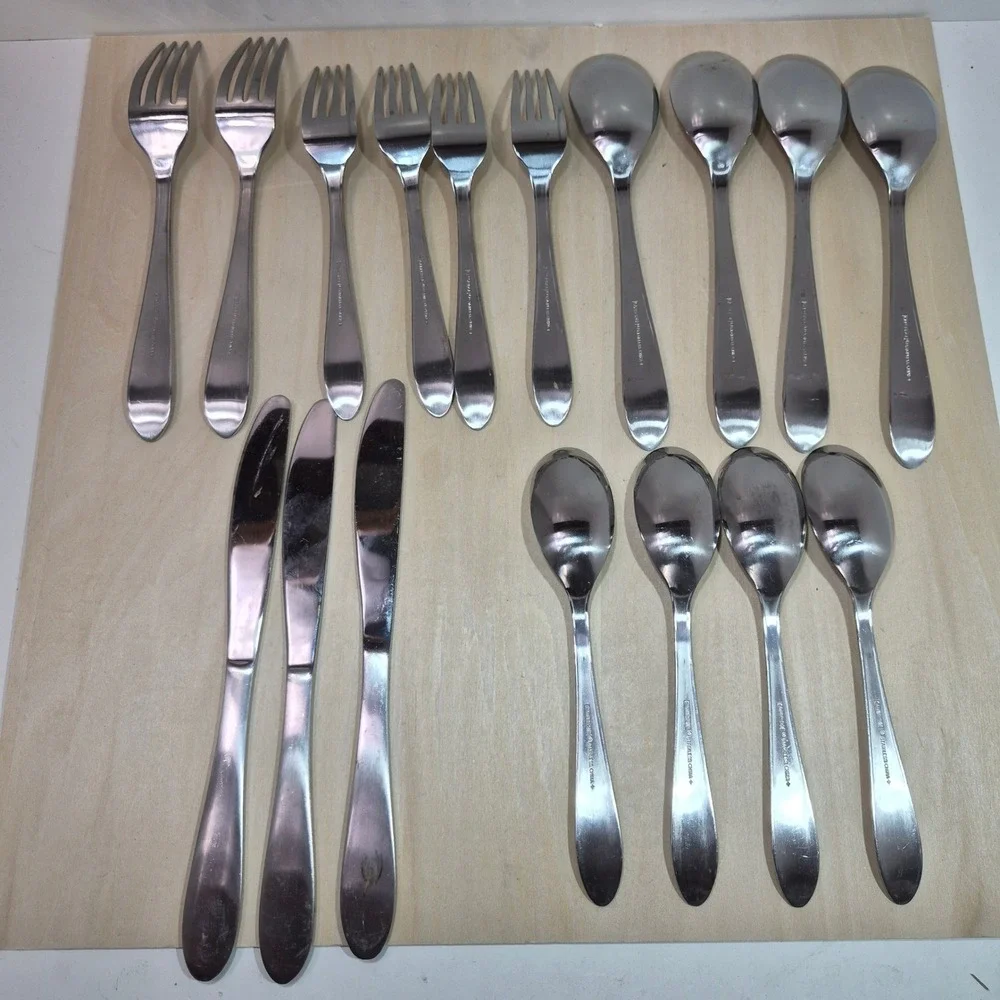 Cambridge Stainless Steel Flatware Set 17 Pieces‎ NOT COMPLETE Mixed Lot